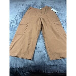 Lululemon‎ Womens Light UtiliTech brown Cargo Pocket HR Crop Pants Size 33